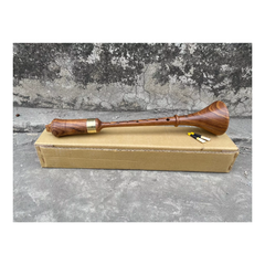 Handmade Rosewood RAUSCHPFEIFE Small Wooden Shawm Instrument with Two Reed