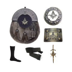 Masonic Sporran Six Pieces Sporran Set Scottish Kilt Antique Sporran Outfit