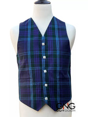 Men's Wedding Spirit of Scotland Tartan Vest 5 Button Scottish Kilt Waistcoat
