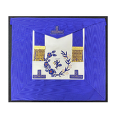Masonic Craft Grand rank Undress Apron & Collar with Badge Lambskin Junior Apron