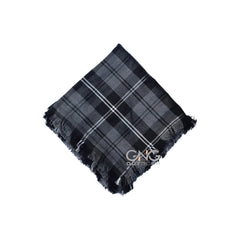 Scottish Hamilton Grey Tartan 8 Yard Kilt with Matching Flashes and Fly Plaid