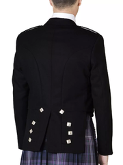 Men's Prince Charlie Kilt Jacket And 5 Button Vest Scottish Wedding Kilts Jacket