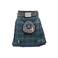 Men's Black Watch 5 Yard kilt 5 Pieces Stage Head kilt outfit wedding kilt set