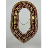 Cryptic Mason Royal Select Master Chain Collar On Red Velvet Backing With Beads