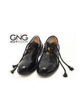 Men's Black Scottish Ghillie Brouge Shoes Kilt Leather Shoes