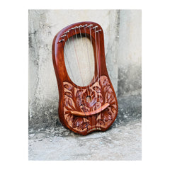 Rosewood New Flower Lyre 10 Nylon Strings Harp Lyre Design Premium Quality Lyre