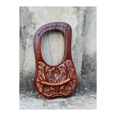 Rosewood New Flower Lyre 10 Nylon Strings Harp Lyre Design Premium Quality Lyre