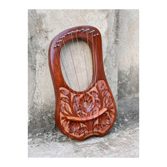 Rosewood New Flower Lyre 10 Nylon Strings Harp Lyre Design Premium Quality Lyre