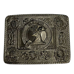 Men's Scottish Brown Stage Head Badge Kilt Sporran Six Pieces Sporran Set