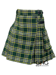Scottish Men's St Patrick Leather strap kilt Highland Tartan Utility kilt
