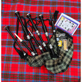 Scottish Bagpipe Black Watch Weather Silver Mounts Rosewood Highland Bagpipe