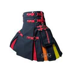 Scottish Rainbow kilt Hybrid Pride Kilt LGBT Gay Kilt Modern Utility Kilt