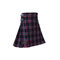 Scottish Black Magic Tartan 8 Yard Kilt with Matching Flashes and Fly Plaid