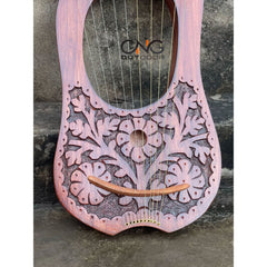 Rosewood Flower Lyre 10 Strings Harp Lyre Design Premium Quality Lyre