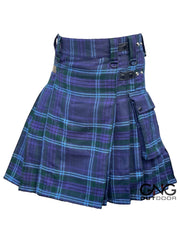 Scottish Men's Spirit of Scotland Leather strap kilt Highland Utility kilt