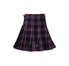 Scottish Black Magic Tartan 8 Yard Kilt with Matching Flashes and Fly Plaid