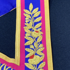 Mark Grand Rank Full Dress Collar Hand Embroidered Masonic Collar Bullion Collar