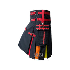 Scottish Rainbow kilt Hybrid Pride Kilt LGBT Gay Kilt Modern Utility Kilt