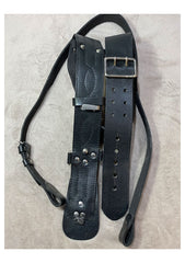 Sam Brown Belt With Strap Black Colour British Army Genuine Leather Sam Brown Belt