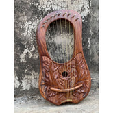 Rosewood Flower Lyre 10 Strings Harp Lyre Design Premium Quality Lyre