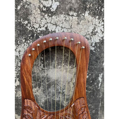 Rosewood Flower Lyre 10 Strings Harp Lyre Design Premium Quality Lyre