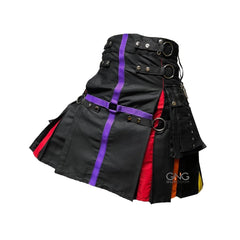 Men's Rainbow kilt Hybrid Pride Kilt LGBT Gay Kilt Modern Kilt size 28" - 62"