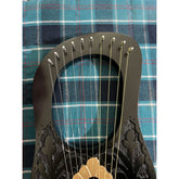 Scottish Black Lyre Harp Golden flower Rosewood Lyre with Free Strings