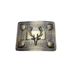 Men's Scottish Stage Head 3 Tassel Sporran Six Pieces Antique Sporran Set