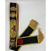 Masonic Scottish Rite 32nd 32 Degree Rose Croix Shoulder Sash 32 Degree Scottish Rite Hand Embroidered Bullion And Wire Sash
