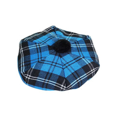 Men's Ramsey Blue TAM o' SHANTER Hat Bonnet Beret Balmorals Tartan Tammy Hat