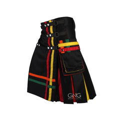 Men's New Style Rainbow Hybrid Pride Kilt LGBT Gay Kilt Modern Utility Kilt