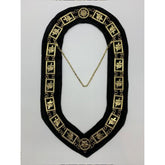 Masonic Regalia Knights Templar Metal Chain Collar Gold On Black Velvet