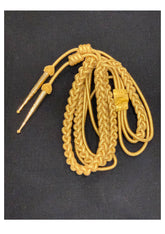 Aiguillette all Wire Gold cord High quality Full size Handmade with Twisted Gold Wire British Army Navy Airforce Shoulder Aiguillette