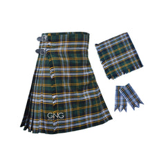 Scottish Heritage of Ireland 8 Yard Kilt for Men With Fly Plaid and Flashes