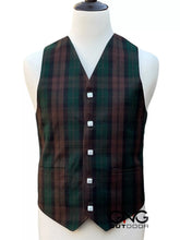 Men's Wedding Brown Watch Tartan Vest 5 Button Scottish Kilt Waistcoat