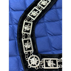 Masonic Regalia Knights Templar Metal Chain Collar SILVER On Black Velvet