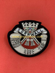 Duke of Cornwall’s Light Infantry Blazer Badge Embroidered With Bullion/Wire