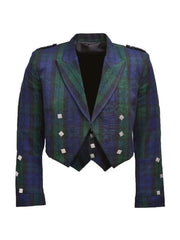 Men's Scottish Tartan Prince Charlie Jacket Highland Wedding Jacket