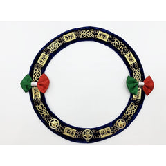 Masonic Regalia Regular Grand Lodge Of Italy Chain Collar Gold On Blue Velvet