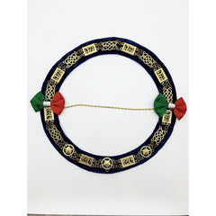 Masonic Regalia Regular Grand Lodge Of Italy Chain Collar Gold On Blue Velvet