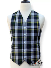 Men's Wedding Dress Gordon Tartan Vest 5 Button Scottish Kilt Waistcoat