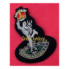 Royal NZ Special forces Beret Cap Badge Royal New Zealand Hand Embroidered Bullion And Wire Cap Badge On Black
