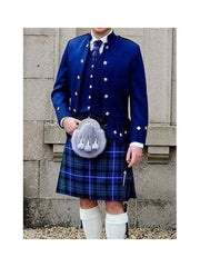 Scottish Royal Blue Doublet Style Jacket Military Piper Drummer jacket & Vest