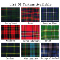 Men's Prince Charlie 9 PCS Scottish Outfit Traditional 8 Yard Kilt Outfit Set