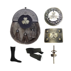 Shamrock Sporran Six Pieces Sporran Set Scottish Kilt Antique Sporran Outfit