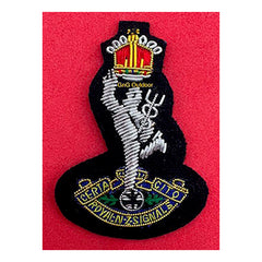 Royal NZ Special forces Beret Cap Badge Royal New Zealand Hand Embroidered Bullion And Wire Cap Badge On Black