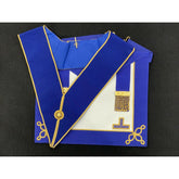 Imitation Leather Masonic Craft Provincial Undress Apron & Collar Gold Levels