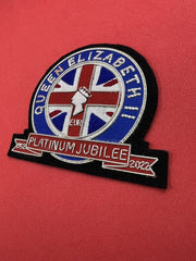 The Queen’s Platinum Jubilee Blazer Badge Hand Embroidered Bullion Wire Patch