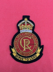 King’s Crown Royal Military Academy Sandhurst Embroidered Wire Blazer Badge