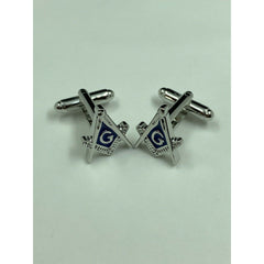 Masonic G Symbol Cufflinks Square And Compass Lodge Gift Silver Cufflinks